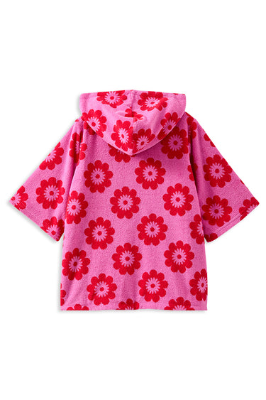 Milky - Red Floral Terry Towelling Cover Up